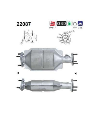 Catalizador As 22087 - HONDA ACCORD 1.8I 16V 136cv