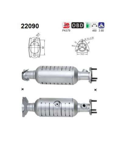 Catalizador As 22090 - HONDA HRV 1.6I 16V 105CV