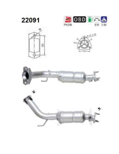 Catalizador As 22091 - HONDA STREAM 2.0I 16V 156CV