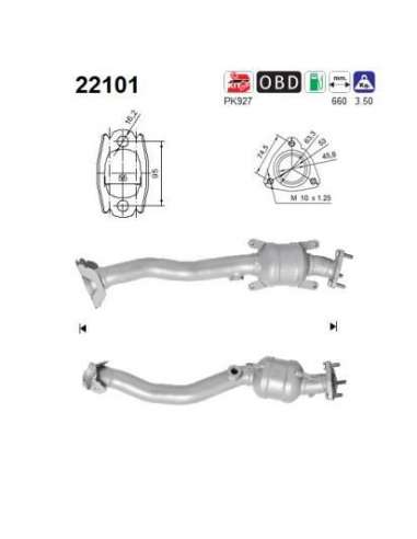 Catalizador As 22101 - Jazz 1.2i 16V 1198 cc 66 Kw /