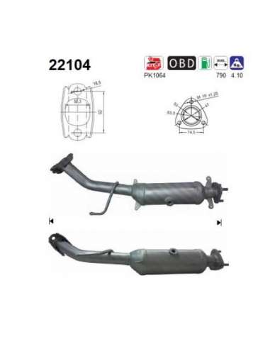 Catalizador As 22104 - HONDA ACCORD HYBRID 1,3 95CV