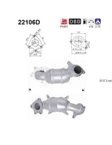 Catalizador As 22106D - FR-V 2.2TD CDTI 2204 cc 10