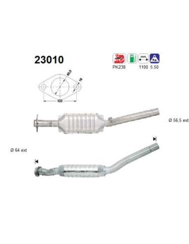 Catalizador As 23010 - CHRYSLER STRATUS 2.0 4P.