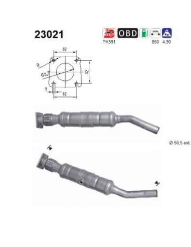 Catalizador As 23021 - CHRYSLER NEON 2.0i 16V 133CV