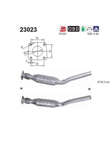 Catalizador As 23023 - CHRYSLER STRATUS 2.0i 133CV