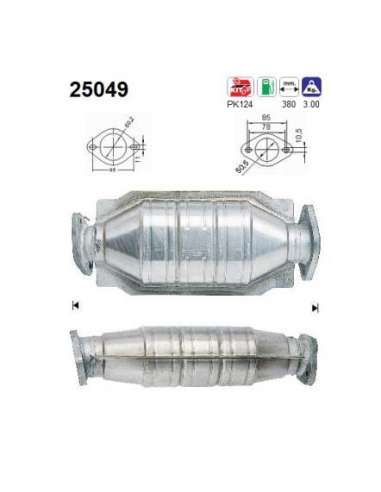 Catalizador As 25049 - MAZDA MX5 1.6I 16S 12