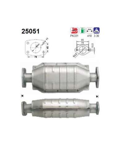 Catalizador As 25051 - KIA SPORTAGE 2.0I 16V 4X4 8