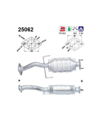 Catalizador As 25062 - MAZDA 626 2.0I 16V 4/97-