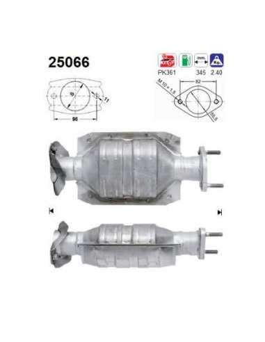 Catalizador As 25066 - MAZDA 323 1.6I 16V 4/87-1