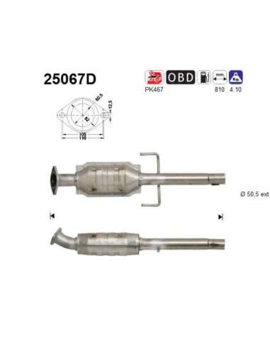 Catalizador As 25067D - MAZDA 6 2.0TD POST 2