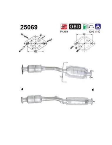 Catalizador As 25069 - MAZDA 626 2.0I 8