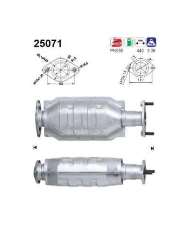 Catalizador As 25071 - KIA CARENS 1.8I 110CV
