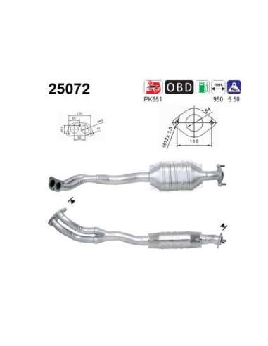 Catalizador As 25072 - MAZDA MX5 1.6I 16V 110CV