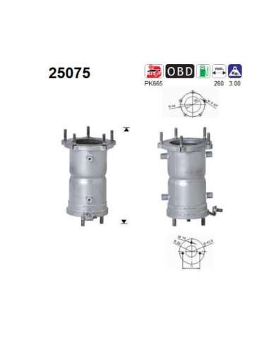 Catalizador As 25075 - MAZDA 323F 16V 130CV ANTERIO