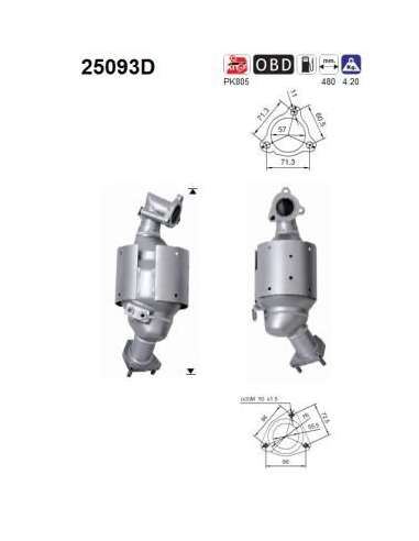 Catalizador As 25093D - MAZDA MPV 2.0TD 136CV ANT