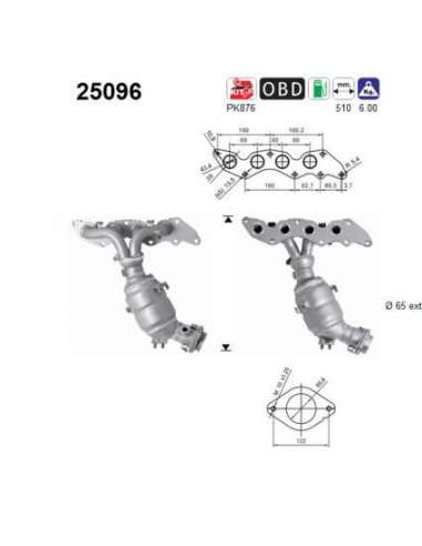 Catalizador As 25096 - MAZDA MX5 1.8i 16V 125CV A