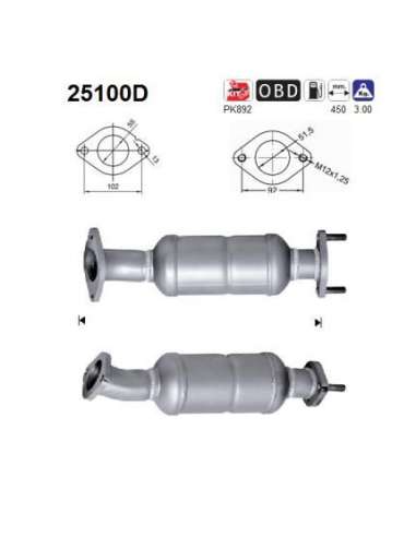 Catalizador As 25100D - KIA CEED 1.6TD 116CV POST