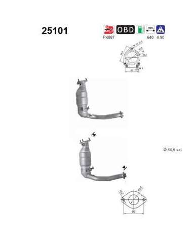 Catalizador As 25101 - MAZDA TRIBUTE 2.0i 16V 124CV