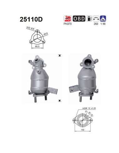 Catalizador As 25110D -  EXTINGUIDA Cerato 1.6TD CRDI 1 582 cc 8