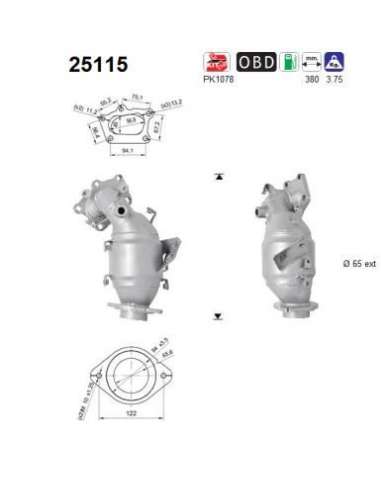 Catalizador As 25115 - AS MAZDA CX-7 2.3i