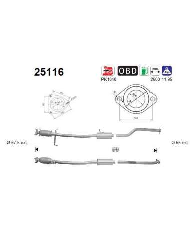 Catalizador As 25116 - AS MAZDA CX-7 2.3i 260CV