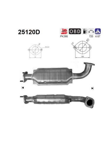 Catalizador As 25120D - Sorento 2.5TD CRDI 2497 cc 1