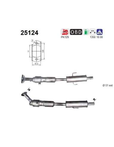 Catalizador As 25124 - MAZDA 6 2.0i 16V MANUAL 147