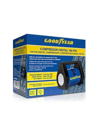 Compresor digital portátil Goodyear 100PSI