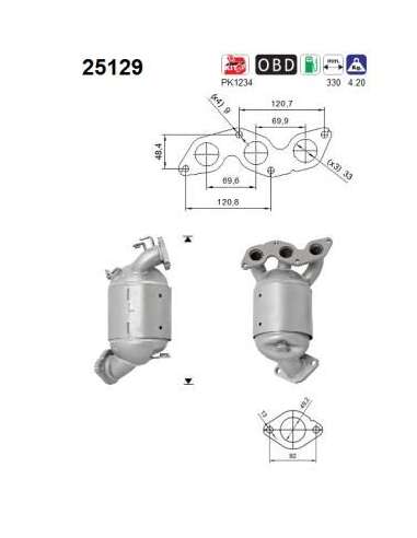 Catalizador As 25129 - AS KIA PICANTO 1.0i12V