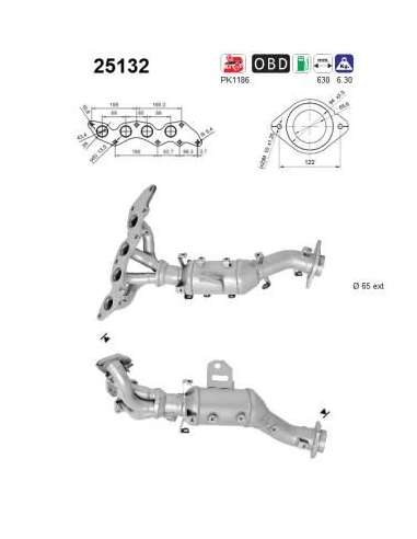 Catalizador As 25132 - AS Catalizador MAZDA 6 2.0i 1