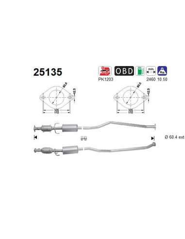 Catalizador As 25135 - AS CAT MAZDA 3 2.0i 16V