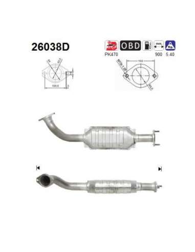 Catalizador As 26038D - MITSUBISHI MONTERO 3.2