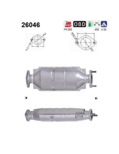 Catalizador As 26046 - MITSUBISHI CARISMA 1.8 GDI 12