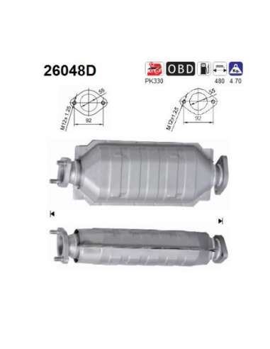 Catalizador As 26048D - MITSUBISHI MONTERO 2.5TD 115