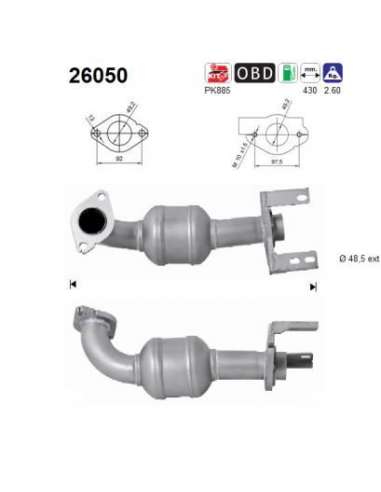 Catalizador As 26050 - MITSUBISHI COLT 1.5i TURBO 15