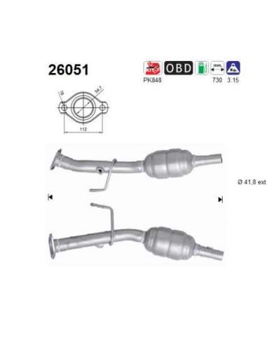 Catalizador As 26051 -  EXTINGUIDA MITSUBISHI COLT 1.1 i 75CV