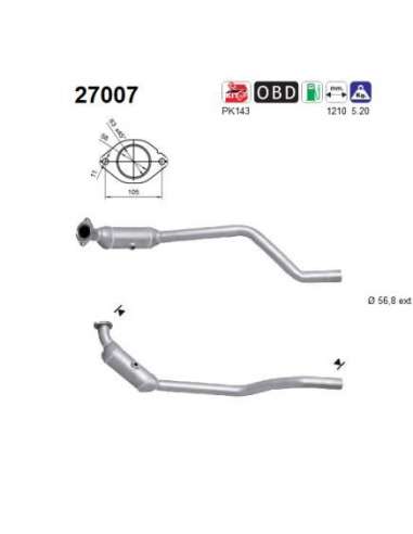 Catalizador As 27007 - JAGUAR S-TYPE 2.5 V6 200CV