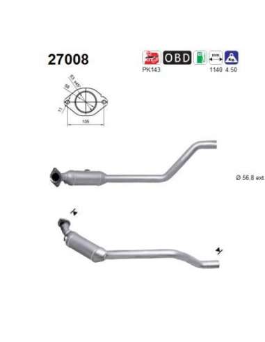 Catalizador As 27008 - JAGUAR S-TYPE 2.5 V6 200CV