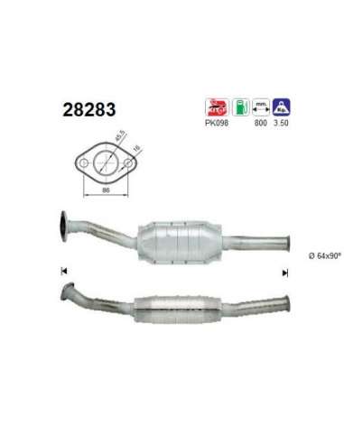 Catalizador As 28283 - PEUGEOT 306 1.4-XN/XR