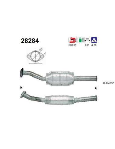 Catalizador As 28284 - PEUGEOT 306 1.6-XR/XT