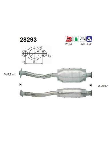 Catalizador As 28293 - PEUGEOT 106 XSI CATALIZADO 10