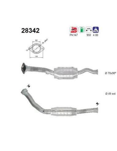 Catalizador As 28342 - PEUGEOT 309 1.9 XS/SX/GTI 9