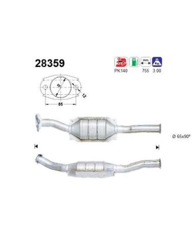 Catalizador As 28359 - PEUGEOT 306 1.4I 3/5P 04