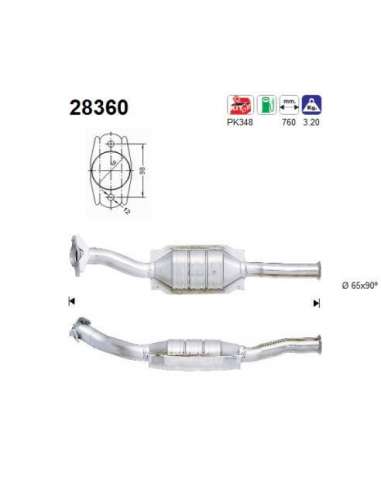 Catalizador As 28360 - PEUGEOT 306 1.6I 3/5P 04