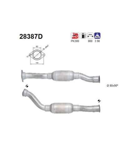 Catalizador As 28387D - PEUGEOT 406 2.1 STDT 4