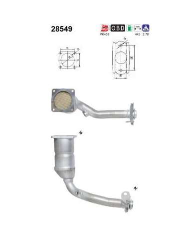 Catalizador As 28549 - PEUGEOT 206 1.4