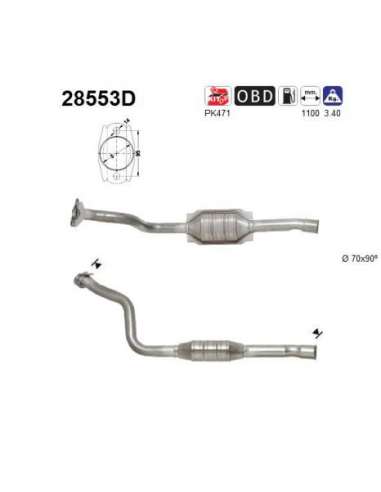 Catalizador As 28553D - EXPERT/JUMPY/SCUDO 1.9D 4