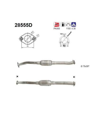 Catalizador As 28555D - PEUGEOT BOXER 1.9D