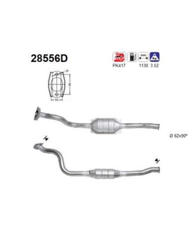 Catalizador As 28556D - EXPERT/JUMPY/SCUDO 1.9D 4/98