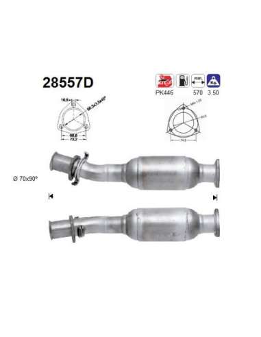 Catalizador As 28557D - JUMPER/DUCATO/BOXER 2.5D